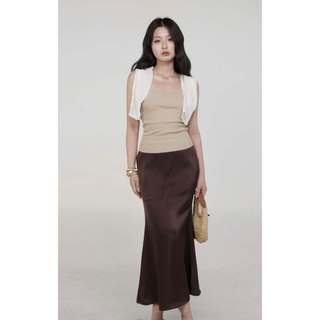 Váy SATIN - Chân váy form đuôi cá lụa satin GOLA DESIGNS