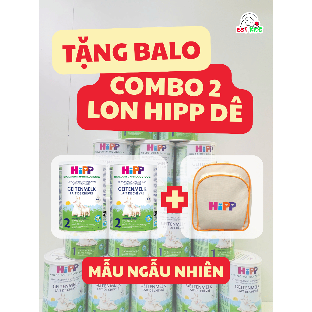 [COMBO 2 LON HIPP DÊ - KÈM QUÀ] - Sữa Dê HiPP Organic Lon 400g