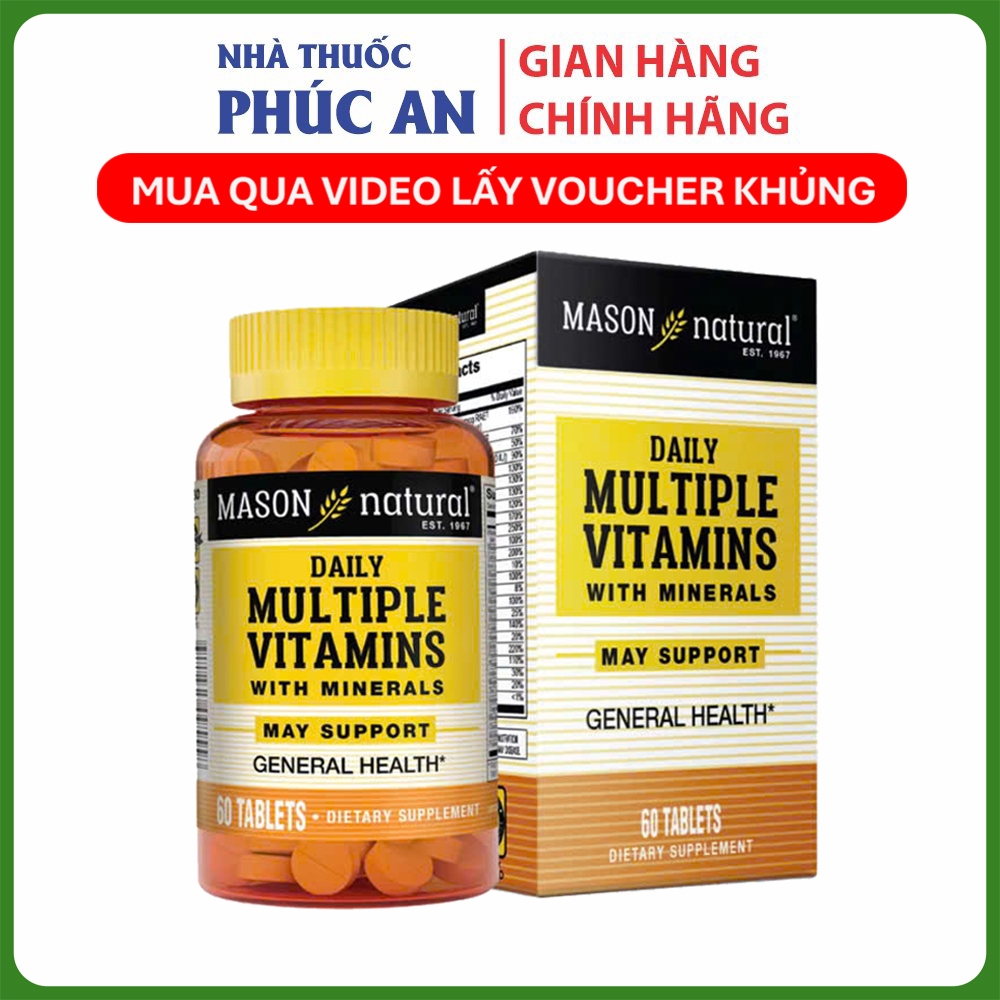 TPBVSK vitamin và khoáng tổng hợp Mason Natural Daily Multiple Vitamins With Minerals 60 viên
