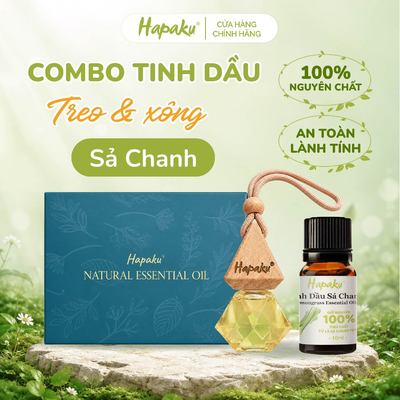 Set Tinh Dầu Treo Xe Hương Tự Nhiên Thư Giãn Tinh Thần, Tỉnh Táo Lái Xe Hapaku
