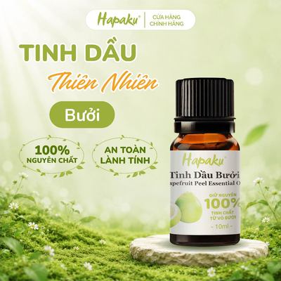 Tinh Dầu Bưởi Nguyên Chất 100% Hapaku - Giúp Kích Thích Mọc Tóc, Làm Thơm Phòng, Đuổi Côn Trùng 10ml