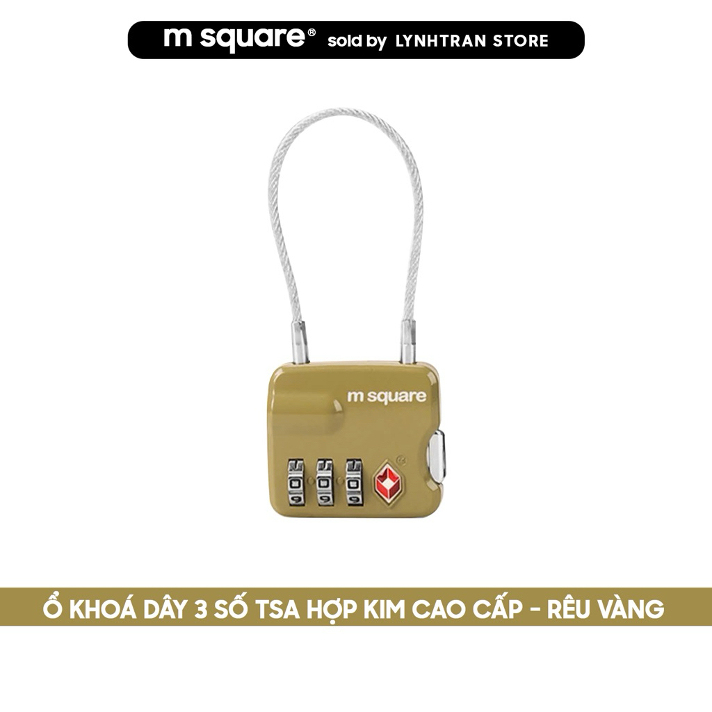 Ổ khoá dây vali 4 số TSA hợp kim cao cấp Msquare® Chính hãng giá tốt
