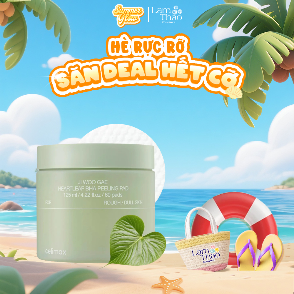 Toner Pad Tẩy Tế Bào Chết Celimax Ji Woo Gae Heartleaf BHA Peeling Pad