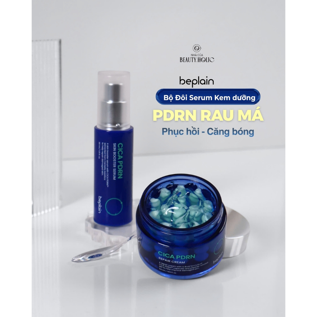 Serum & kem dưỡng viên nang cấp ẩm căng bóng phục hồi da BEPLAIN CICA PDRN SKIN BOOSTER SERUM - CICA
