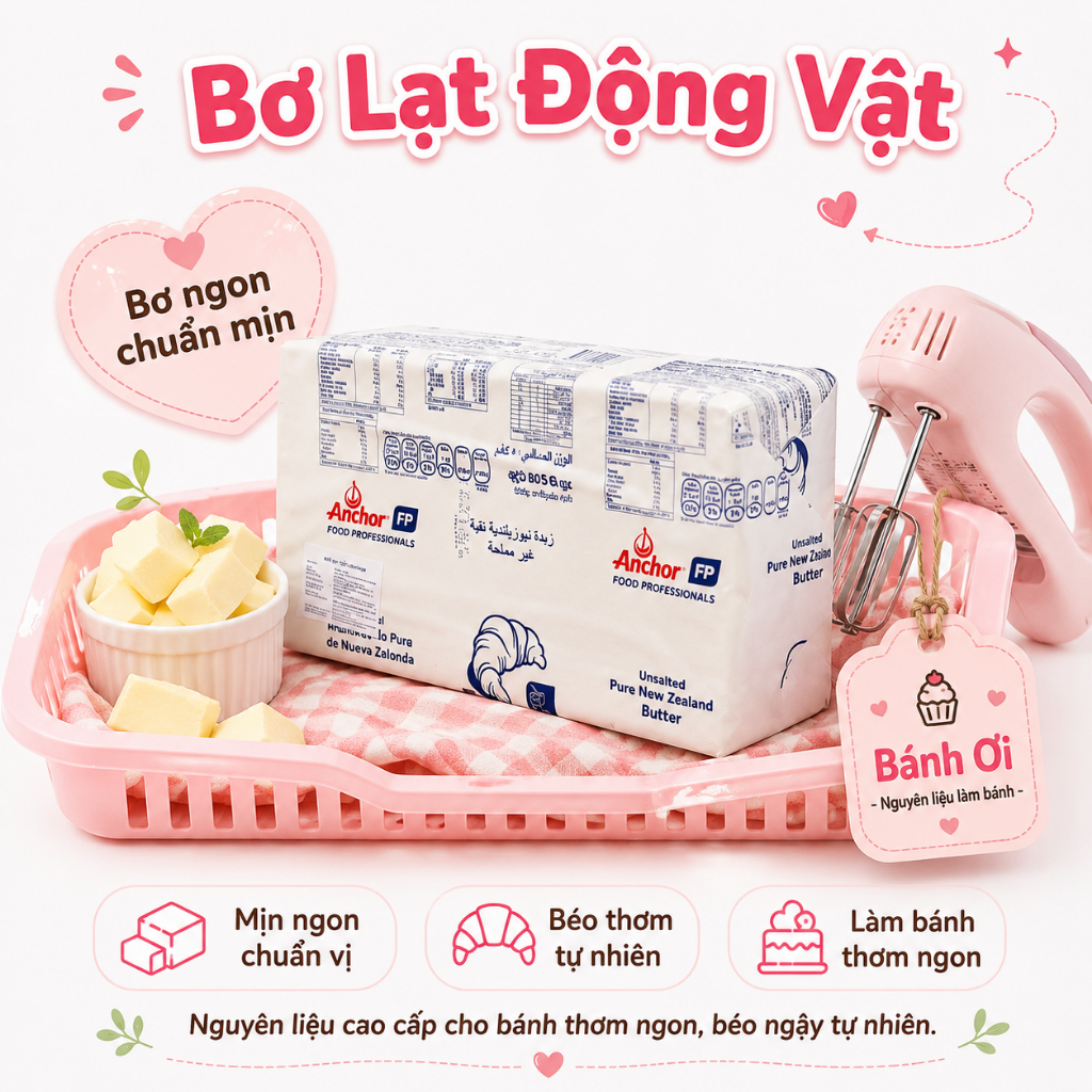 Bơ lạt, Bơ lạt Anchor / Bơ lạt Đông vật Anchor, Butter Làm Bánh, Bánh Quy, Croissant, Kem Bơ, Nấu Ăn