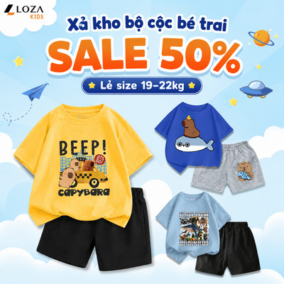 [XẢ KHO SIZE120] Bộ đồ cho bé trai nhiều mẫu - Quần áo trẻ em nam  từ 19-22kg - Loza Kids XB003