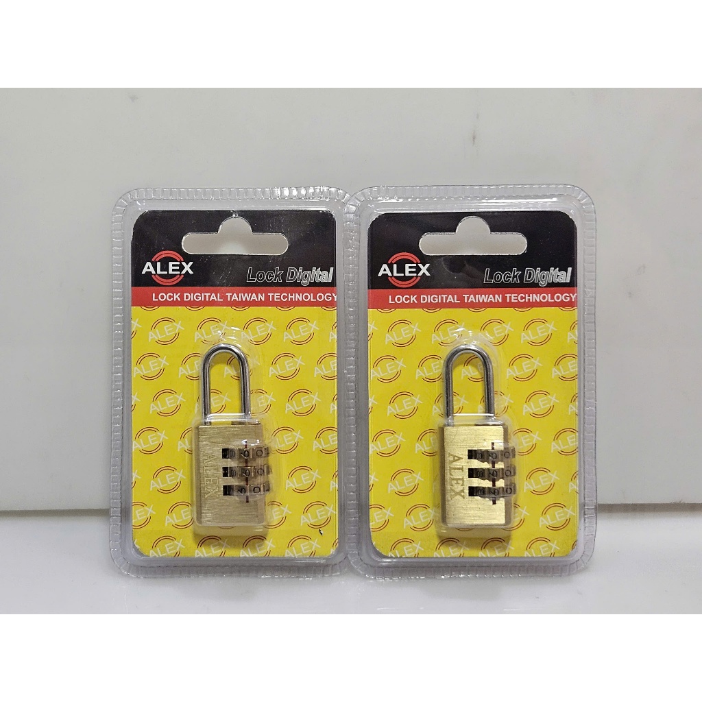 Ổ khóa cửa số Alex 3 số cài đặt số theo ý màu vàng cao cấp