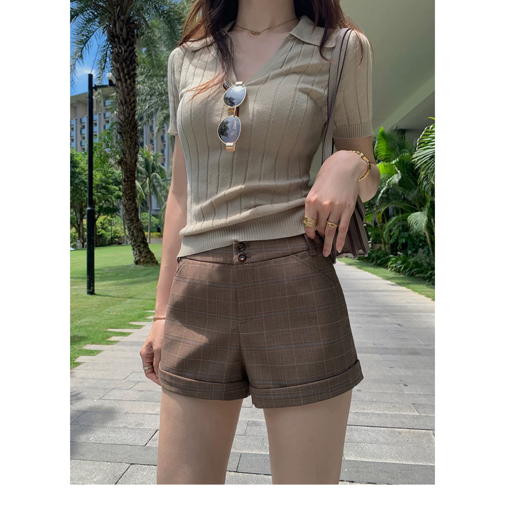 [MULVAN] Quần short nữ Mulvan - màu nâu