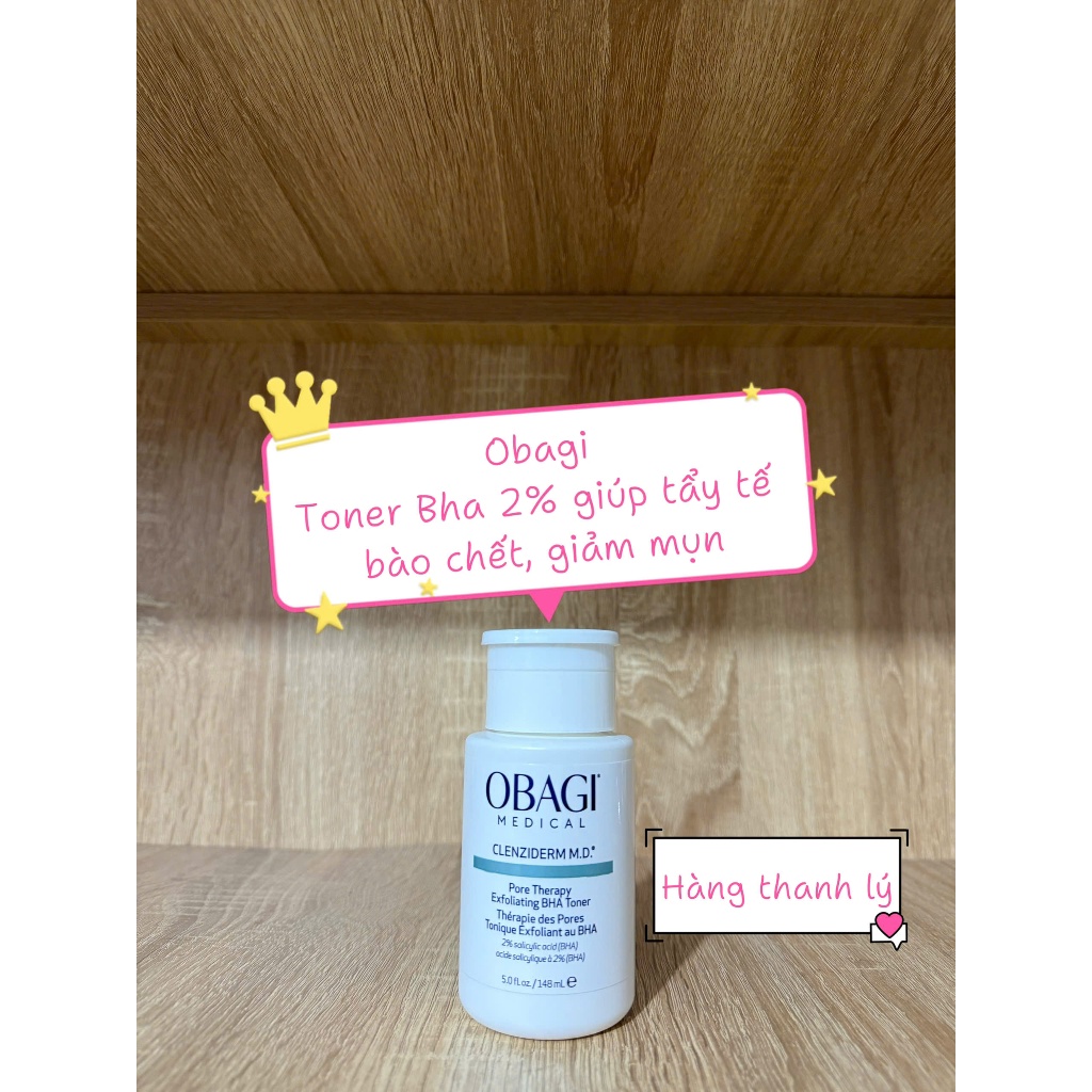 [THANH LÝ LỖI]  Toner 2% BHA Obagi Medical Clenziderm MD Pore Therapy Exfoliating BHA Giảm Mụn 148ml