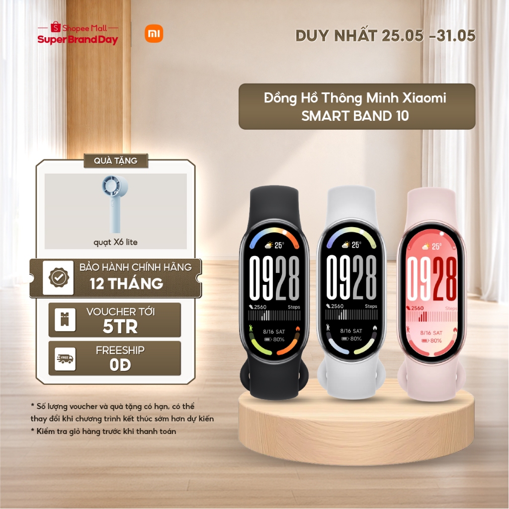 Đồng hồ thông minh Xiaomi Smart Band 10 - Bản Quốc tế - Theo dõi sức khỏe chuyên nghiệp - Bảo hành chính hãng 12 tháng | BigBuy360 - bigbuy360.vn