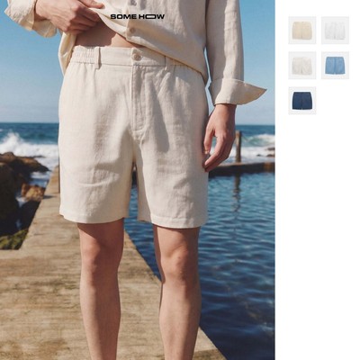 [N] Quần Short Straight Linen The Shift Vải Linen Bột Thoải Mái Thoáng Mát Gọn Gàng, QS0120 SOME HOW STORE