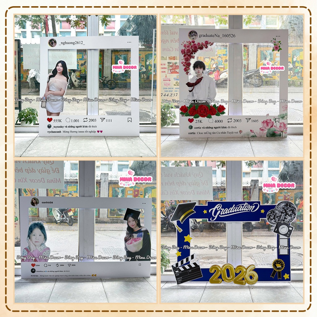 Khung Ảnh Check In Tốt Nghiệp, Khung Chụp Hình Kỷ Yếu Cho Học Sinh, Sinh Viên