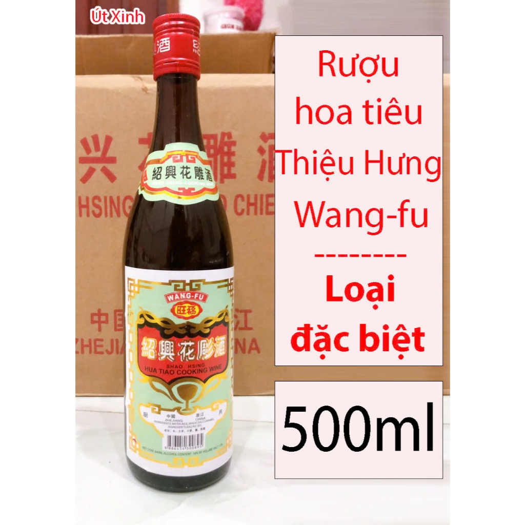 RƯỢU NẤU ĂN HOA TIÊU THIỆU HƯNG WANG-FU 500ML - SINGAPORE SHAO HSING HUA TIAO COOKING WINE