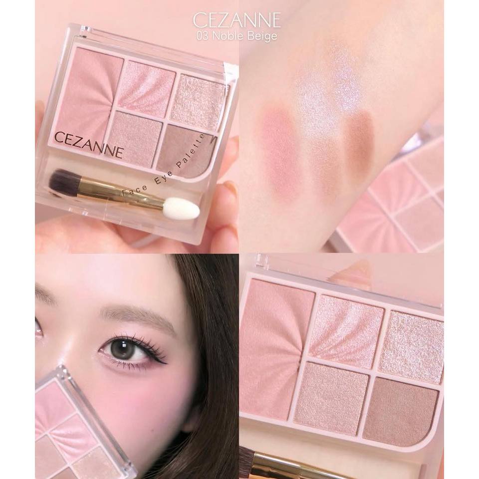 Bảng Phấn Mắt & Phấn Má Hồng Cezanne Face Eye Palette 4,3g Nhật Bản mới