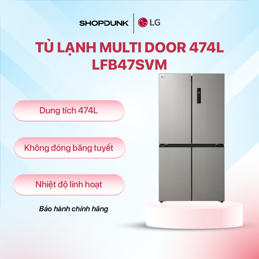 Tủ lạnh LG Inverter 474 lít Multi Door LFB47SVM