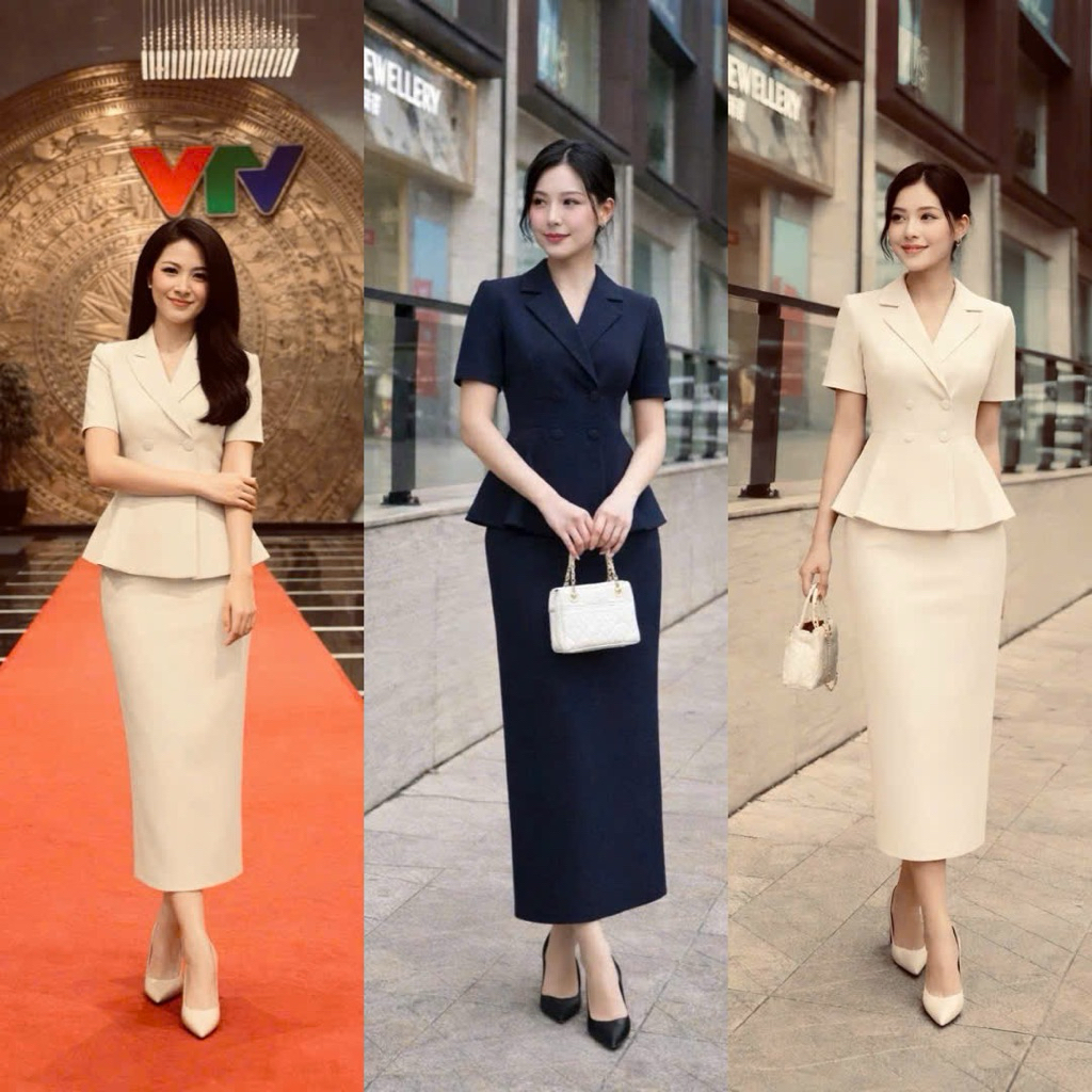Đầm liền ôm body cổ bẻ dáng dài sang trọng phù hợp đi làm đi tiệc chất umi co dãn MeiHouse