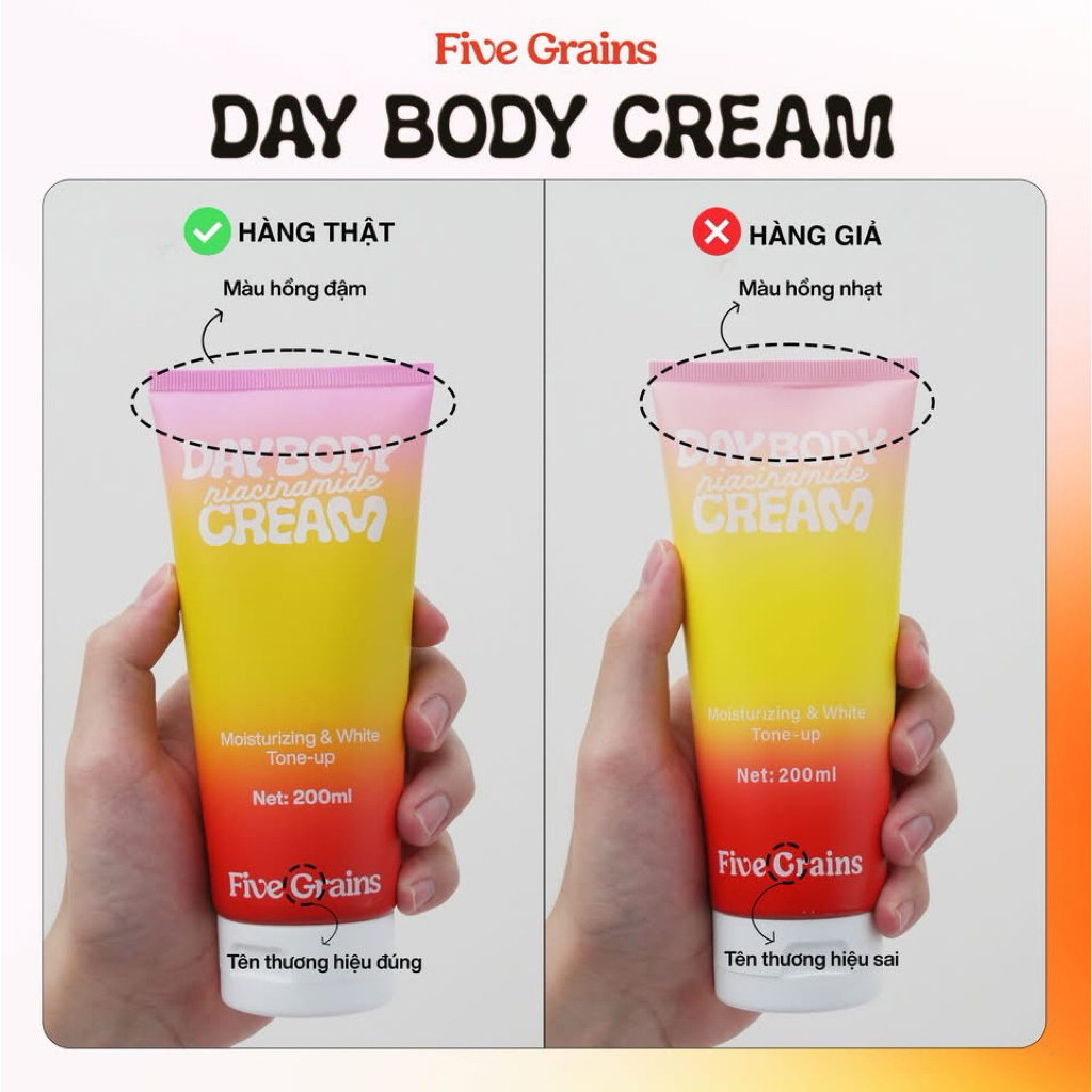 kem body cao cấp Five Grains Niacinamide