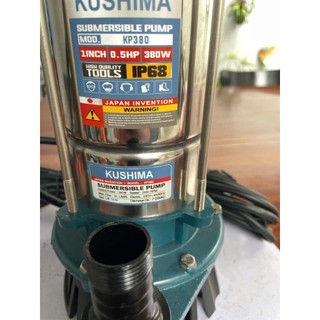 Bơm chìm điện 220V công xuất 380W, dùng bơm bểm bơm giếng, ao hồ, phi chậu, ống ra phi 27, bảo hành 6 tháng