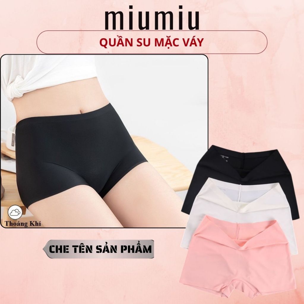 Quần su mặc váy thoáng mát, Quần đùi mặc trong váy ôm body, không lộ viền 181