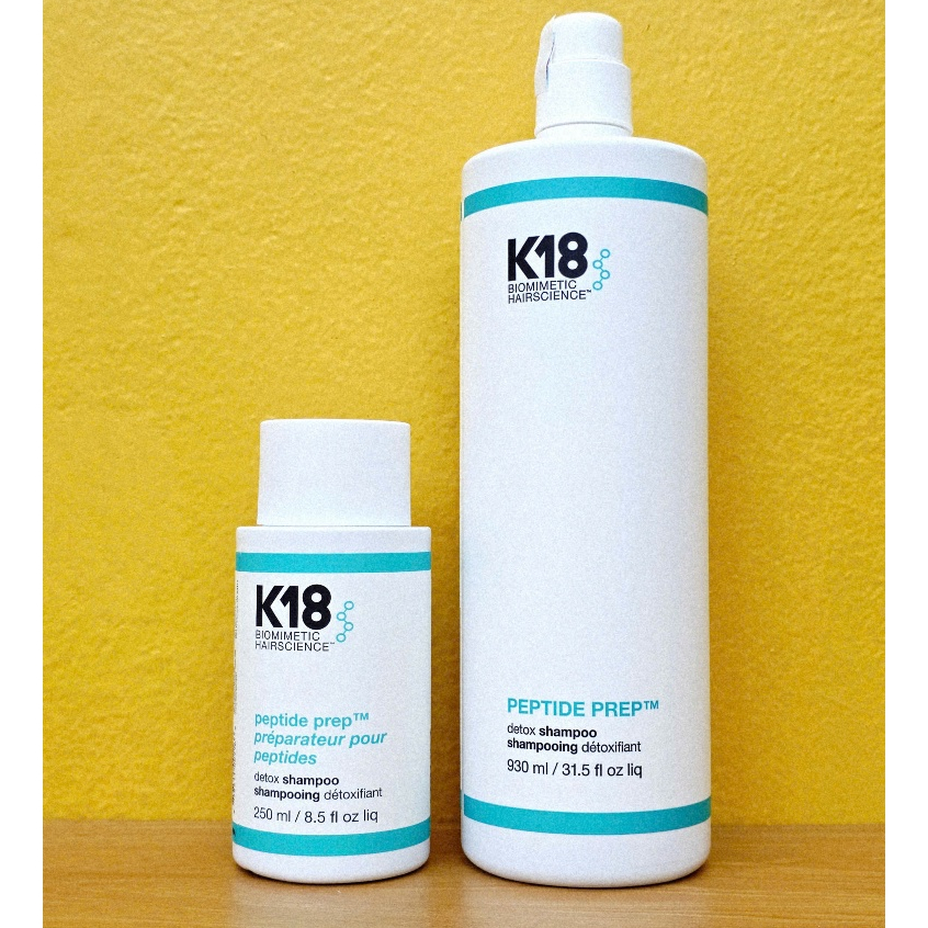 Dầu gội làm sạch sâu giảm nhờn detox tóc K18 Biomimetic Hairscience Peptide Prep Detox -250ml/930ml