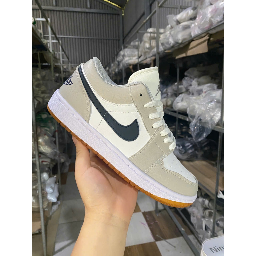 Giày Thể Thao JD1 Low SE Georgetown Kem đế nâu đủ size nam nữ Tặng Box