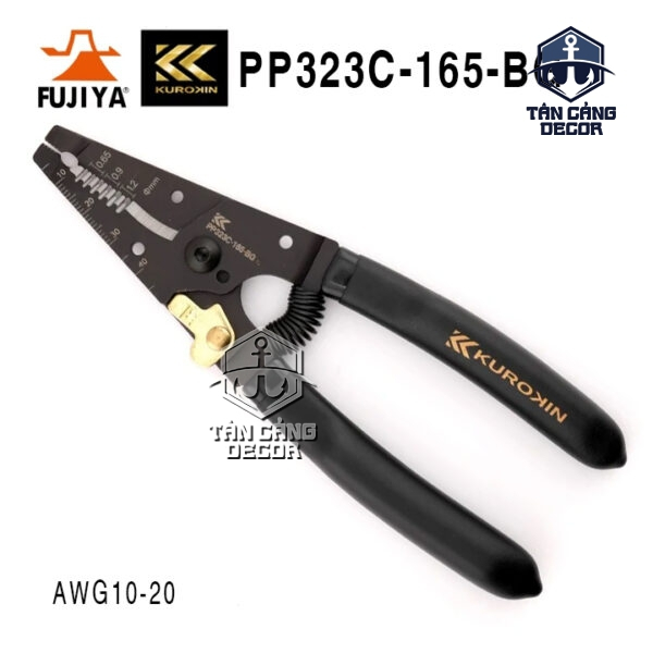 Kìm Tuốt Dây Điện Loại C Kurokin PP323C-165-BG (AWG 10-20)