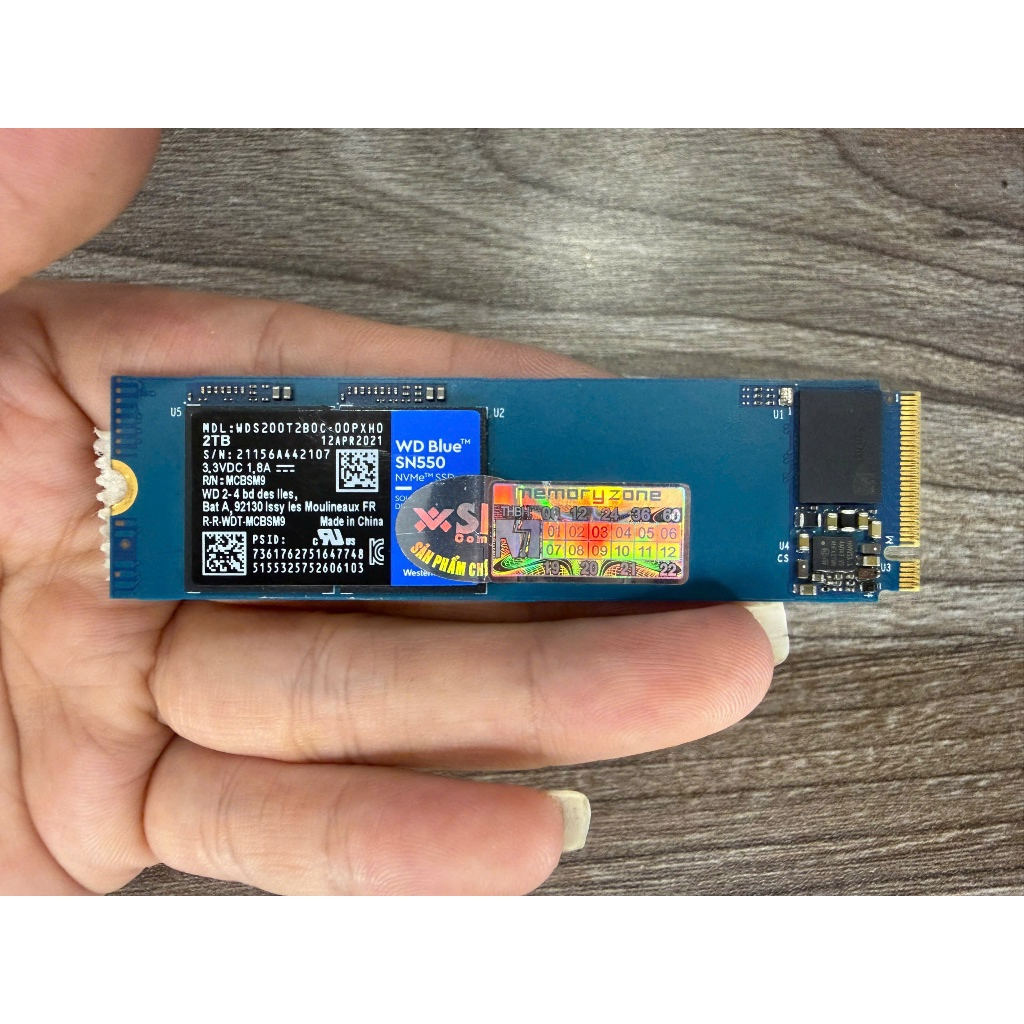 Ổ cứng SSD Nvme M2 WD Blue SN550 2TB Sức Khỏe 91%