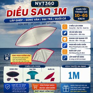 Diều sáo đuôi cá song vân đại trà chính mỹ lắp ghép giá rẻ 1m25 1m7 32m5 3m5 4m5 - NVT 360
