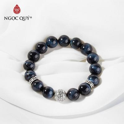 Vòng tay đá Thạch anh mắt hổ tự nhiên phối charm - Mẫu VC0998 - Ngọc Quý