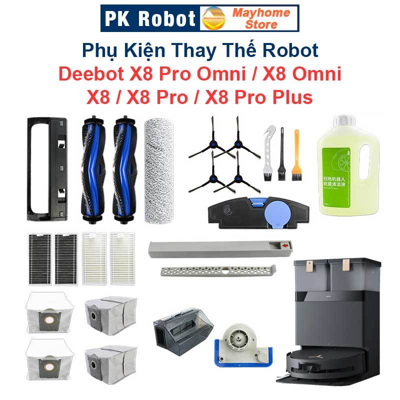Phụ Kiện Thay Thế Robot Deebot X8 Pro Omni, X8 Omni, X8, X8 Pro, X8 Pro Plus/ Chổi lăn, Chổi cạnh, B