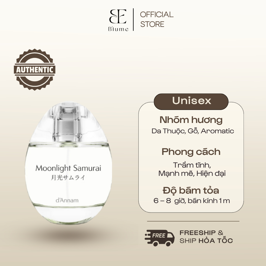 [ Mẫu Thử 10ML ] Nước Hoa UNISEX  Moonlight Samurai mùi mạnh mẽ - Blume Tiệm Nước Hoa
