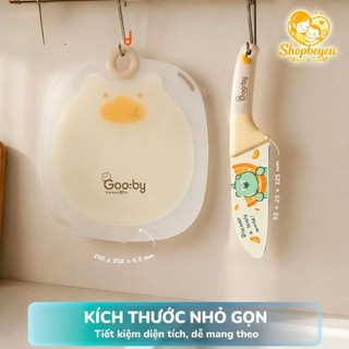 Set dao thớt Gooby mini cao cấp kháng khuẩn chống nấm mốc an toàn