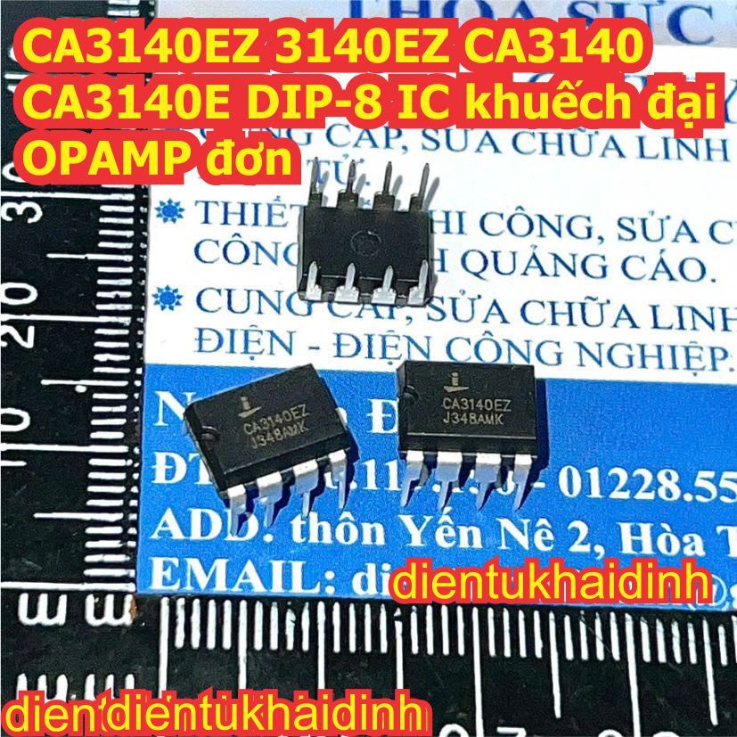 3 con CA3140EZ 3140EZ CA3140 CA3140E DIP-8 IC khuếch đại OPAMP đơn kde1099