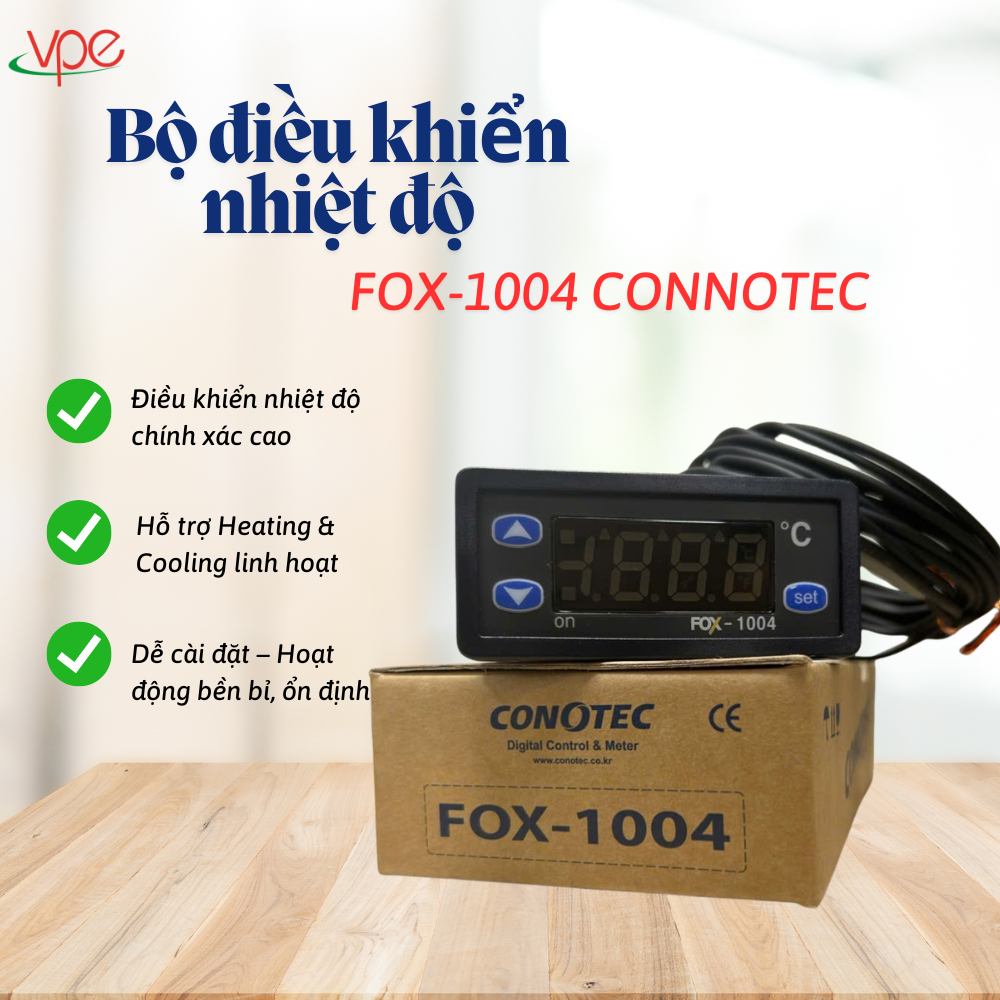 Bộ Điều Khiển Nhiệt Độ FOX-1004 Conotec Chính Hãng | Controller Nhiệt Heating Cooling 220V