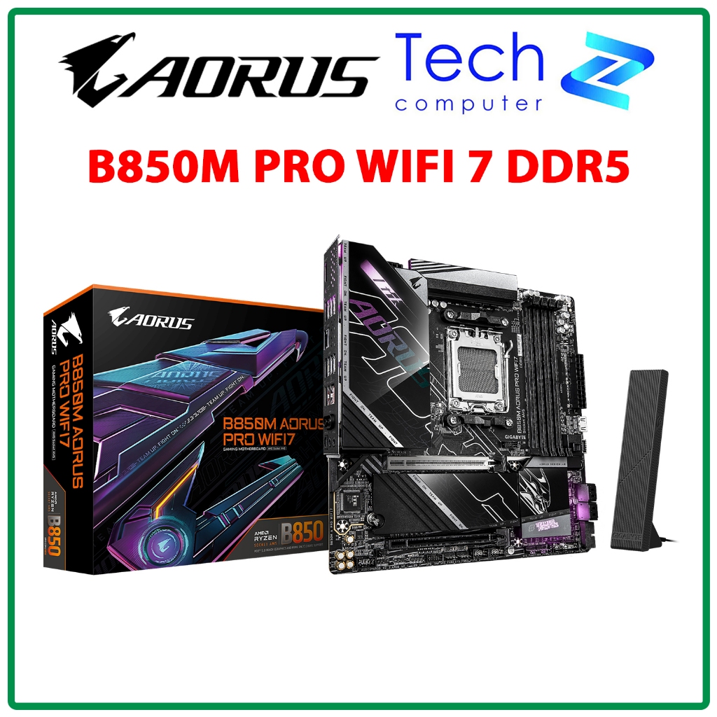 Mainboard Gigabyte AORUS B850M PRO WIFI 7 DDR5 AM5 mATX Chính Hãng
