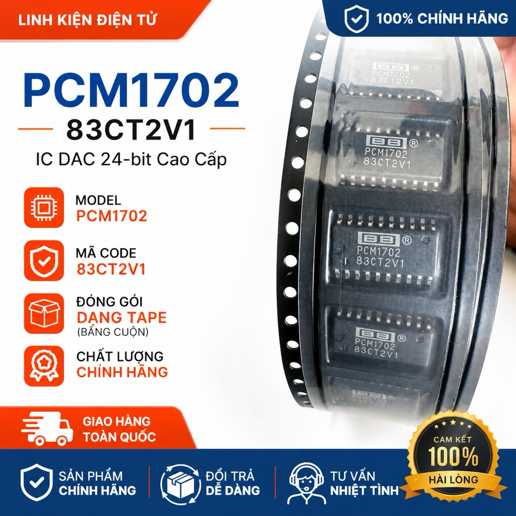 PCM1702 chip giải mã âm thanh hàng mới có bảo hành