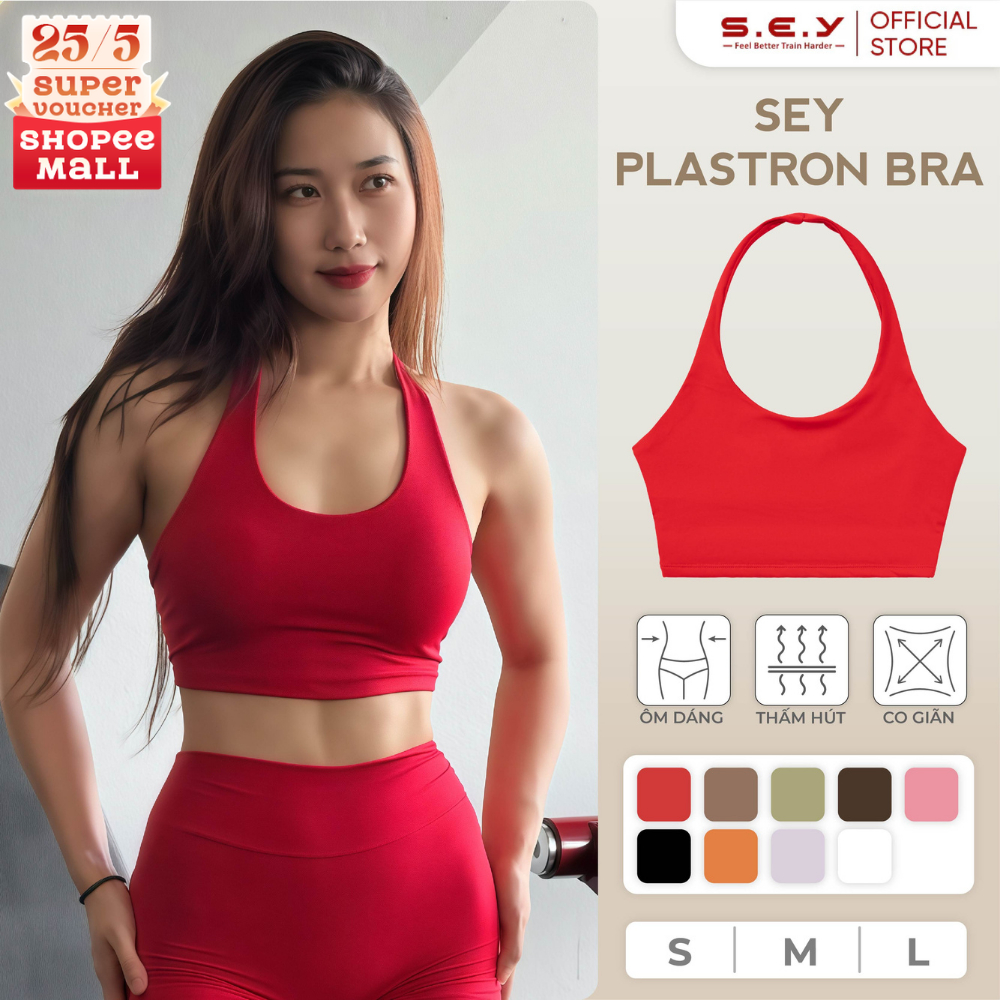 Áo bra SEY Plastron Bra, Áo Cổ Yếm, Áo tập gym, yoga, chất liệu co giãn thoải mái, nhiều màu | BigBuy360 - bigbuy360.vn
