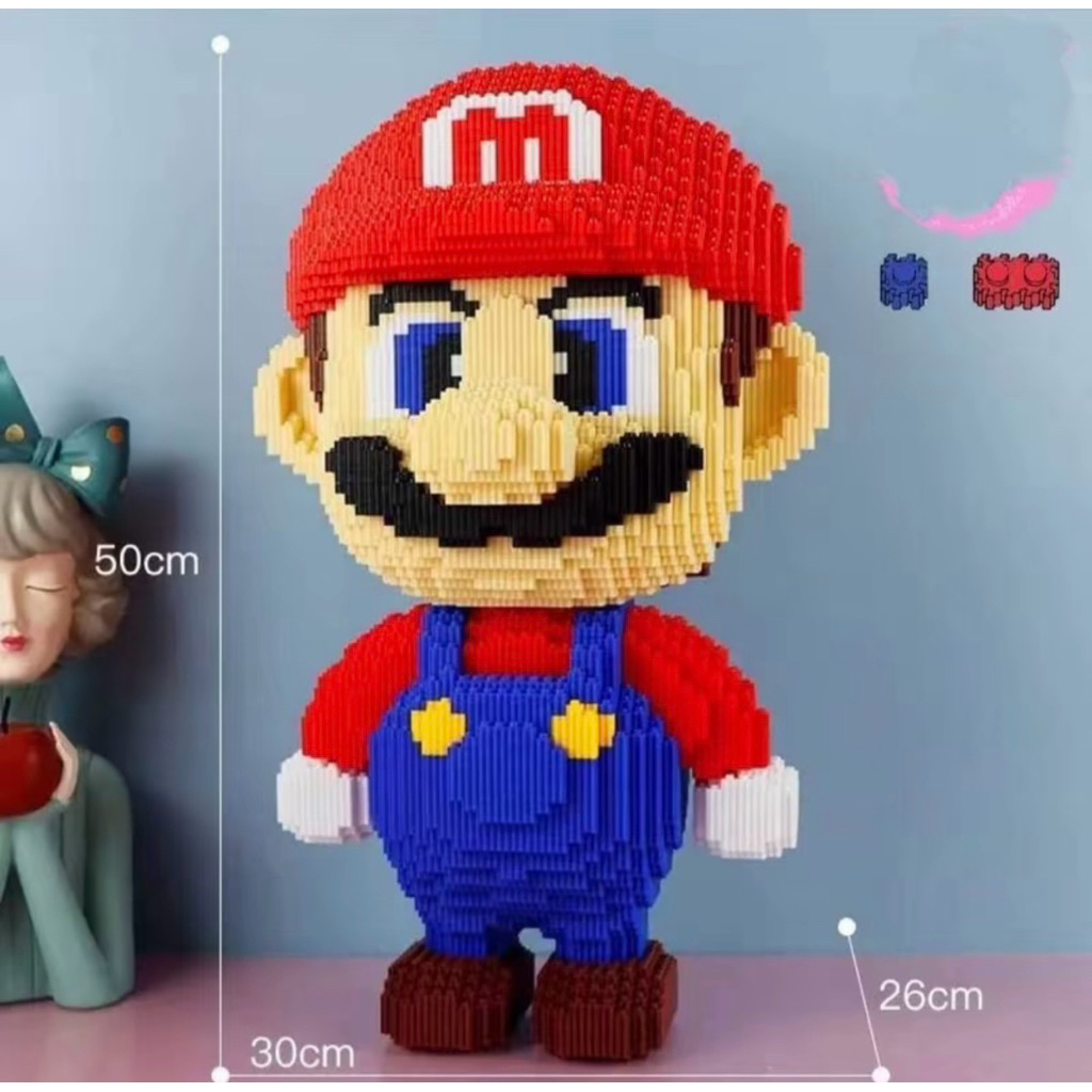 mô hình lắp ghép mario đỏ 50cm