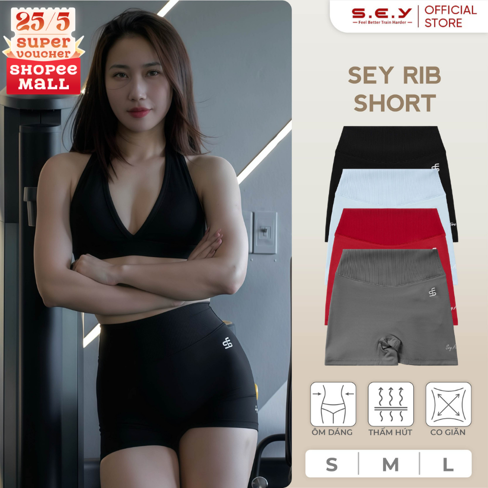 Quần Tập Gym Sey Rib Shorts - Quần Short, Quần Đùi Nữ, Quần tập Yoga, Quần thể thao, Cao Cấp | BigBuy360 - bigbuy360.vn
