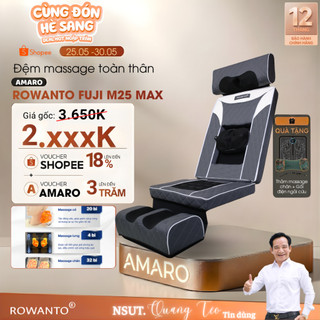 Đệm Massage toàn thân kèm, massage chân ROWANTO M25 12 điểm rung, massage toàn thân thế hệ mới