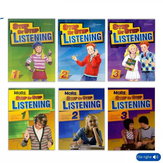 Sách More Step by Step Listening 1,2,3 - Step by Step Listening 1,2,3 -Bản in lazer đẹp, màu sắc nét + Audio
