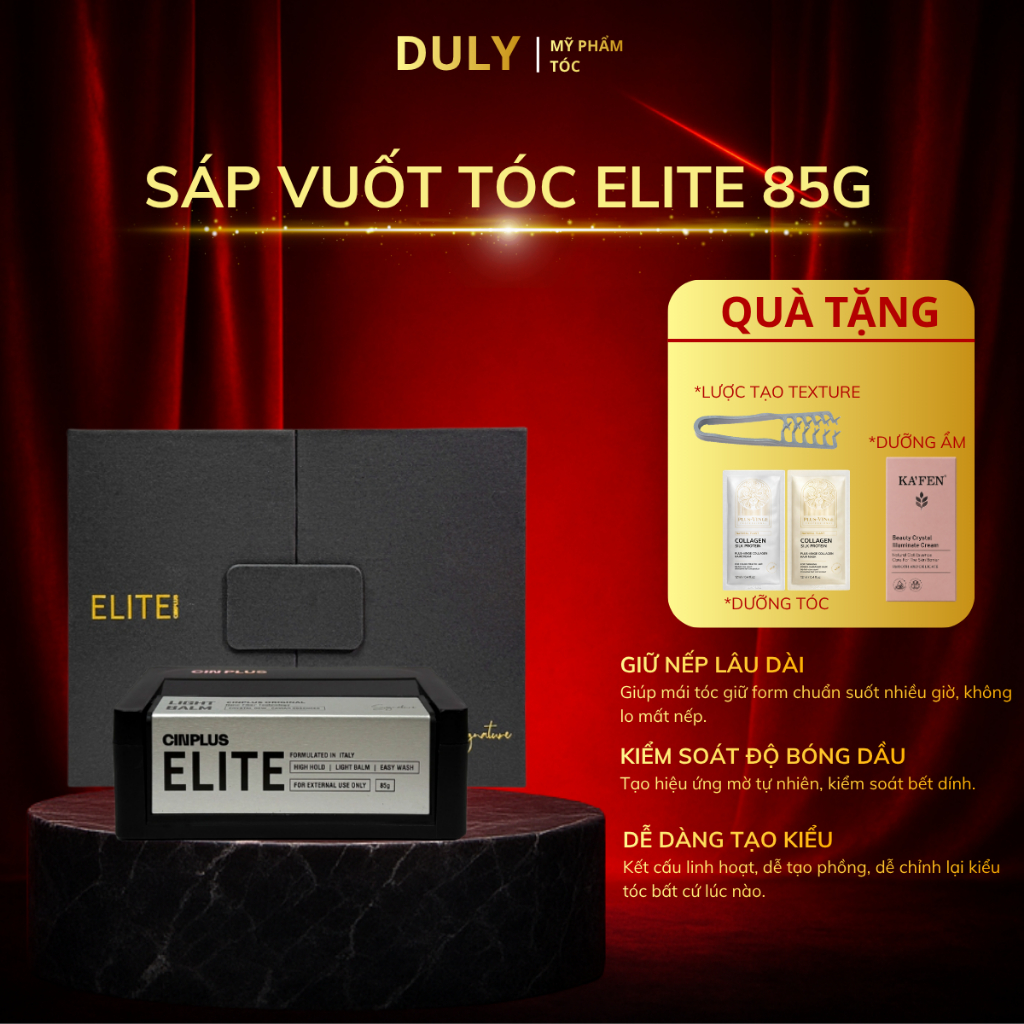 Sáp vuốt tóc nam Cinplus ELITE LIGHT BALM Original 85gr cao cấp CINPLUS tạo kiểu