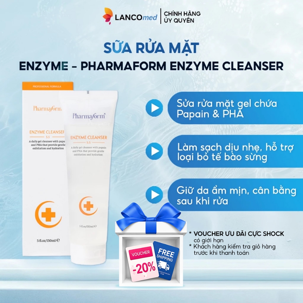 SỮA RỬA MẶT ENZYME – PHARMAFORM ENZYME CLEANSER pH 5.5