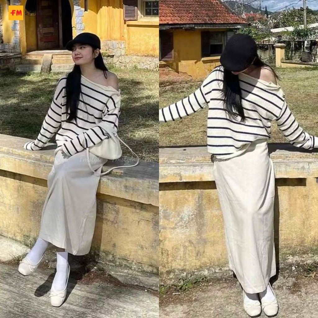 Chân Váy Dài FMSTYLE Linen Nữ Cạp Liền – Form Suông Tôn Dáng,26010681