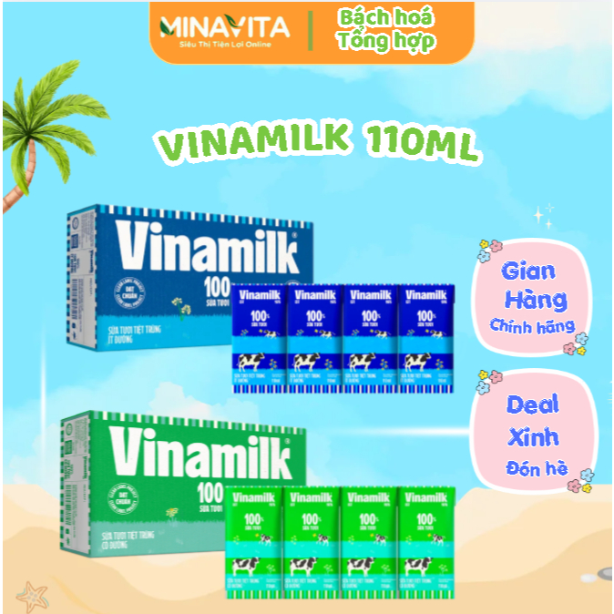Thùng 48 hộp sữa Vinamilk 110ml