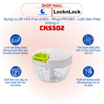 [HỎA TỐC] Dụng cụ cắt nhỏ thực phẩm LocknLock CKS302 - Lưỡi dao thép không gỉ - Hàng chính hãng