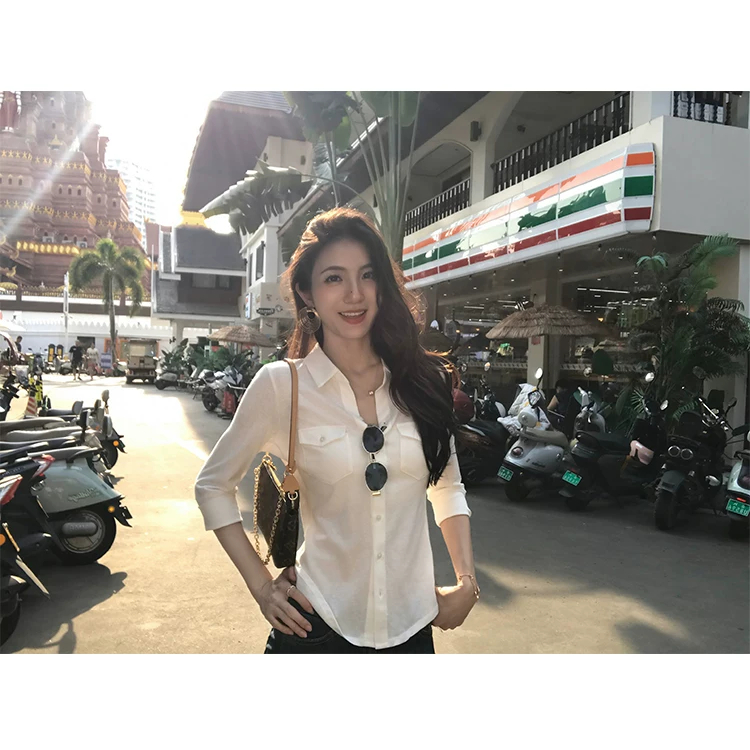 [MULVAN] Áo sơ mi nữ Mulvan - màu trắng