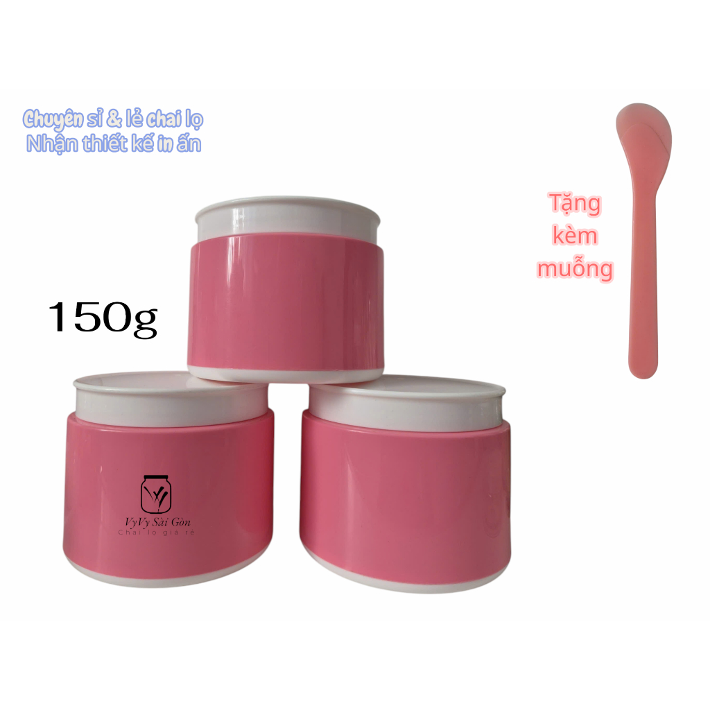Hũ Đựng Kem 150g Tặng Kèm Muỗng - Hộp Đựng Kem Body, Kem Face, Mỹ Phẩm Cao Cấp - HD150