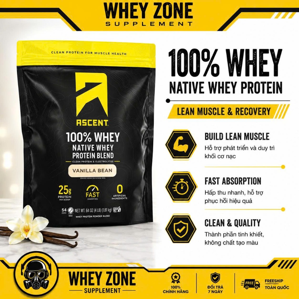 Whey Protein Ascent Native Blend Vanilla