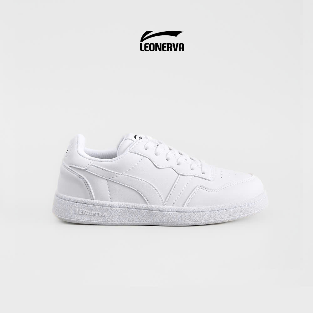 Sneaker Unisex LEONERVA 808 - Đế nâu, Trắng Full bản Nâng Cấp